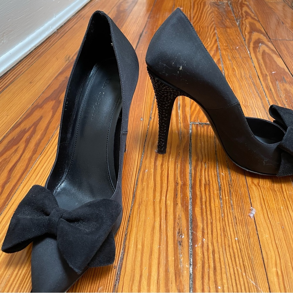 The Kooples Elegant Black Bow Heels